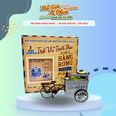 MÔ HÌNH TỰ LẮP RÁP DIY SÀI GÒN THU NHỎ - XE GỎI KHÔ BÒ - HR15
