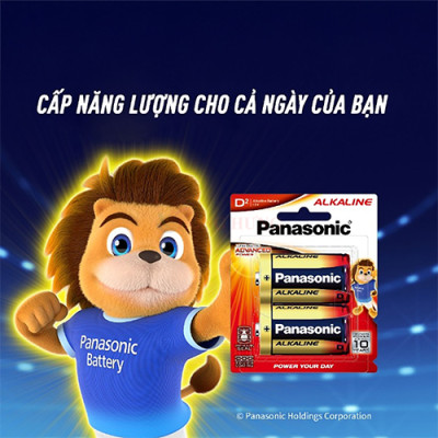 Vỉ Pin kiềm Đại D Panasonic Alkaline 1.5V LR20T/2B - 2 viên - Hàng chính hãng