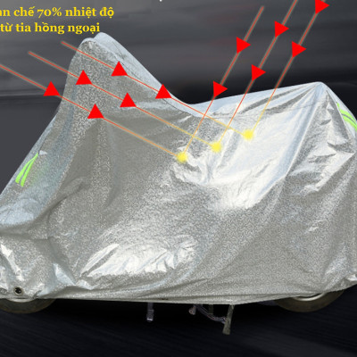 Bạt Phủ Áo Trùm Xe Máy Vải Dù Che Mưa Nắng Thời Tiết Khắc Nghiệt Loại Lớn Cho Dòng Xe Tay Ga - Xe Số Thông Dụng MINIIN