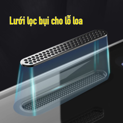 Kính cường lực không màu viền full tràn màn hình, có lưới lọc bụi lỗ loa, kính dán trong suốt toàn bộ cho iPhone - Hàng chính hãng