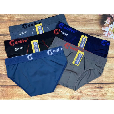 Combo 5 Quần Lót Nam Thun Lạnh Lưng To Menlive ML1 – Size M–4XL, Co Giãn 4 Chiều
