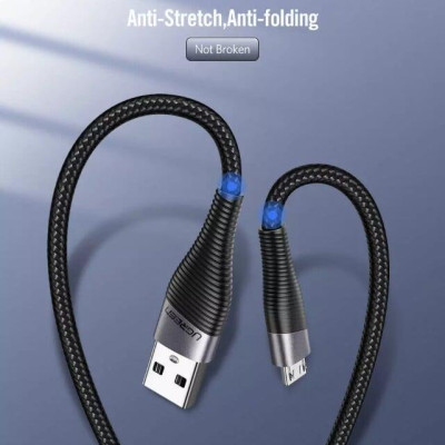 Ugreen UG50873ED017TK 1M màu Xám Cáp sạc truyền dữ liệu USB 2.0 sang MICRO USB đầu mạ thiếc - HÀNG CHÍNH HÃNG
