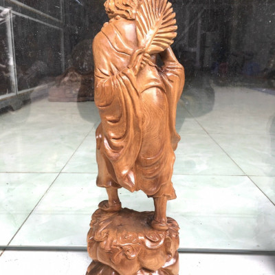 Tượng tế công phong thủy  bằng gỗ bách xanh cao 20×10×6.5cm