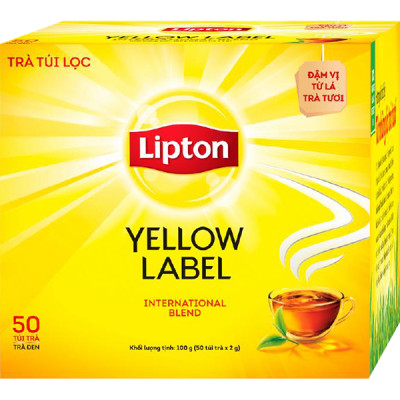 Combo 2 Lipton Trà Đen Nhãn Vàng Nhật Bản (50túi/2g)
