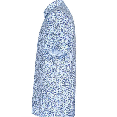 Áo sơ mi nam KHATOCO ngắn tay họa tiết A1MN538T2-CNIN338-2504-N