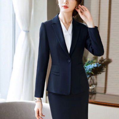 Bộ Vest Áo Váy Nữ Titishop ACC178 - Xanh Đen