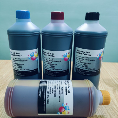 Mực nước dye ink màu vàng (Y) tương thích Epson Dx5 I3200 , chai 1 lít, hàng nhập khẩu.