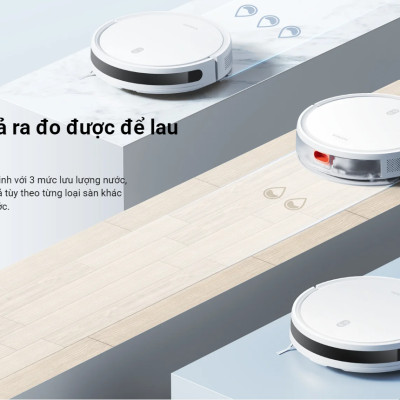 Robot hút bụi lau nhà Xiaomi Robot Vacuum E10 Lực hút 4000Pa Bản quốc tế - Hàng chính hãng