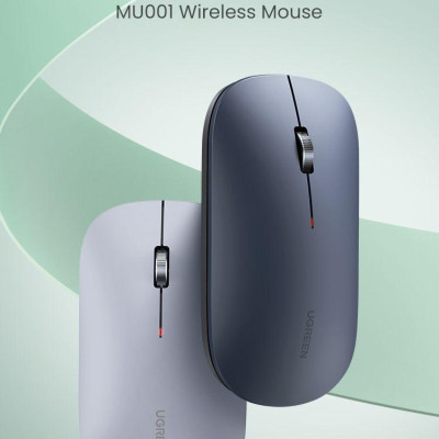 Ugreen UG90673MU001TK màu xám 2.4g chuột không dây dùng cho máy tính laptop chất liệu nhựa ABS có kèm pin AA - HÀNG CHÍNH HÃNG