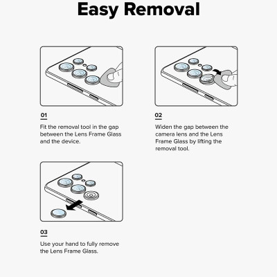 Bộ 2 dán camera cho Samsung Galaxy S25 Ultra RINGKE Lens Frame Glass - Hàng Chính Hãng