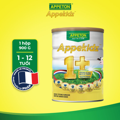  Combo 3 Sữa dinh dưỡng Appeton Appekidz 1+ dành cho trẻ 1-12 tuổi - Lon 900g