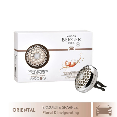 Maison Berger - Bộ kẹp tinh dầu xe hơi Exquisite Sparkle - 2 món