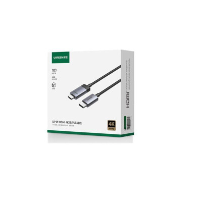 Ugreen UG15773DP119TK 1M 4K60Hz 2K144Hz 1080P240Hz Cáp chuyển Displayport sang HDMI dây bọc dù - HÀNG CHÍNH HÃNG