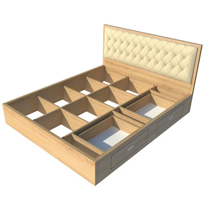 Giường ngủ 2 hộc kéo Tundo 140cm x 200cm