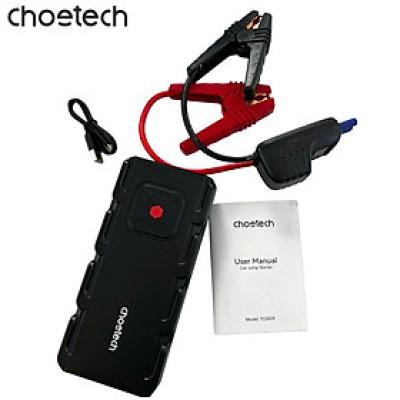 Bộ kích nguồn tô tô Choetech TC0009 2000A sạc pin cầm tay dung lượng 16000mAh tích hợp đèn Led 3 chế độ (Hàng chính hãng)