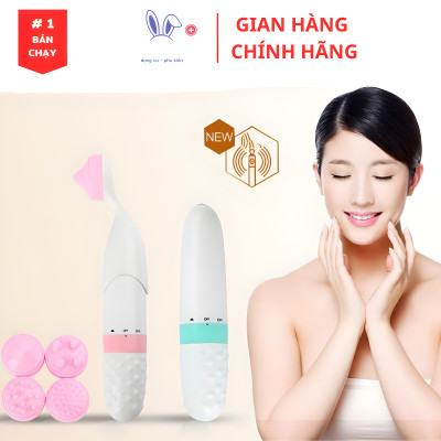 Bút Thẩm Mỹ Mini 208 Mẫu Mới Có 4 Đầu Massage Mặt Thay Thế (Tặng Kèm Pin Theo Máy)