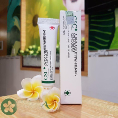 Kem hỗ trợ giảm thâm nám làm trắng da GSC ALPHA ARBUTIN WHITENING CLINIC CREAM