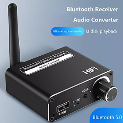 ROGTZ Bộ Thu Bluetooth D18 - Bluetooth 5.0, Phạm vi hoạt động 20m, Đa kết nối 3.5mm Type C Optical Coaxial USB, Âm thanh chất lượng cao, Chế độ chuyển đổi linh hoạt, Thiết kế hiện đại, Dễ cài đặt - Hàng Chính Hãng
