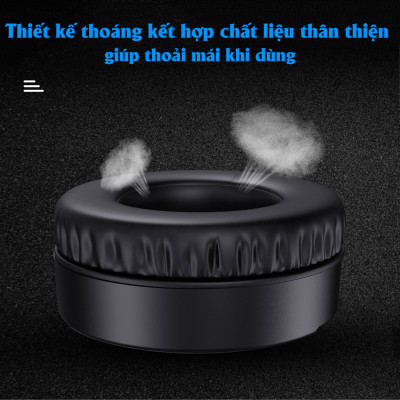 Tai nghe chụp tai Gaming tích hợp Mix HXSJ F16 RGB Jac 3.5mm âm thanh 3D Bass cực đã chuyên dùng nghe nhạc, chơi game - Hàng chính hãng