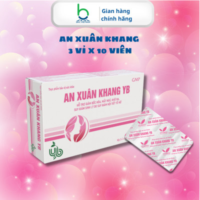 Viên Uống AN XUÂN KHANG YB Hỗ Trợ Giảm Mất Ngủ, Khô Da, Cân Bằng Nội Tiết Tố Nữ, Tiền Mãn Kinh