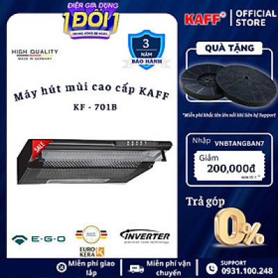 Máy hút mùi cổ điển màu đen 700mm KAFF KF_701B Tặng bộ lọc than thay thế _ Hàng Chính Hãng