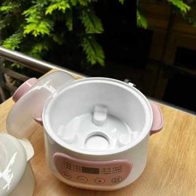 Nồi Nấu Cháo Chậm - Nồi Hầm Cách Thủy Dung Tích 1L, Lòng Nồi Bằng Sứ Giữ Nhiệt Tốt Hơn - Nồi Chưng Yến, Hầm Canh... - Hàng chính hãng