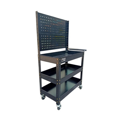 XE ĐẨY DỤNG  CỤ 3 NGĂN CÓ TẤM TREO