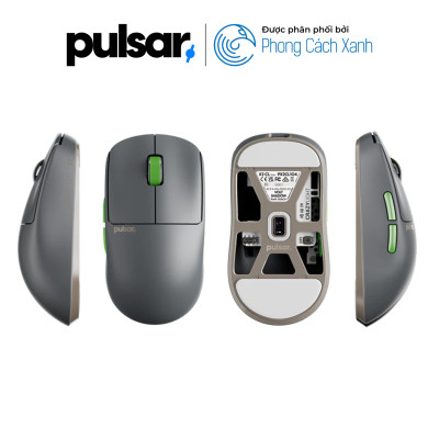 Chuột không dây siêu nhẹ Pulsar X2 CrazyLight - Đi kèm dongle 8K - Hàng Chính Hãng