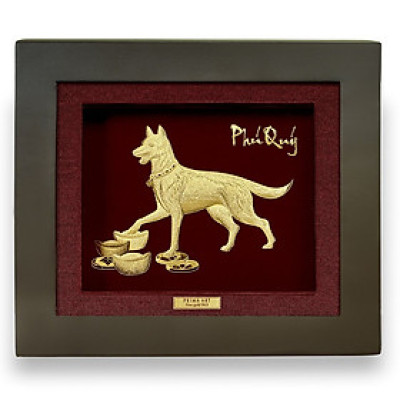 Tranh Vàng 24K PRIMA ART - TUẤT NĂNG ĐỘNG 1 - Kích thước 18 x 20 cm - CGS-0411-18