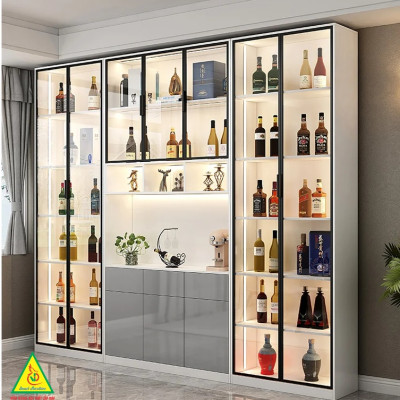 Tủ rượu cánh kính, tủ trưng bày rượu TRK404 - Nội thất lắp ráp Viễn Đông ADV