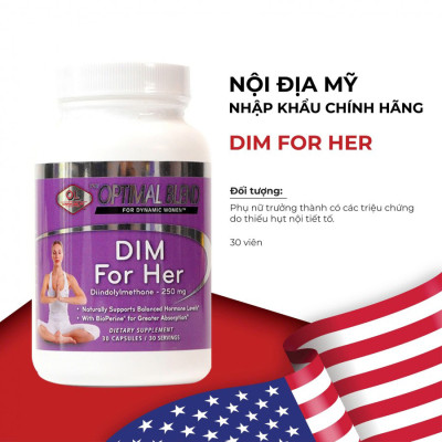 Viên Uống Nội Tiết Tố Nữ Olympian Labs Dim For Her Hỗ Trợ Cải Thiện Nội Tiết Tố 30 Viên/Hộp