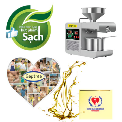 BH 12 THÁNG - Máy ép dầu thực vật chuyên dụng màn hình kỹ thuật số, dùng trong gia đình. Thương hiệu Mỹ cao cấp Septree - X8S. HÀNG CHÍNH HÃNG