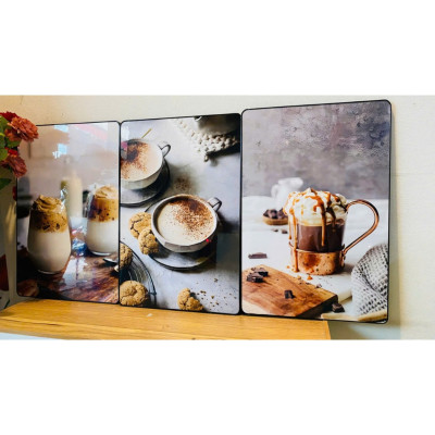 (CÓ ẢNH THẬT)Tranh treo tường trang trí decor quán cà phê 25 tranh có khung tặng kèm đinh treo