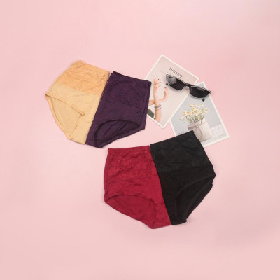 Quần Lót Nữ Cotton LUPERI LU3QL717 Phối Ren Cạp Cao Định Hình Eo Thon Gọn Chất Liệu Mềm Mịn Co Giãn Kháng Khuẩn Khử Mùi