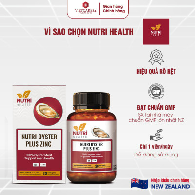Viên Uống Tinh Chất Hàu New Zealand NUTRI OYSTER PLUS ZINC 60 Viên