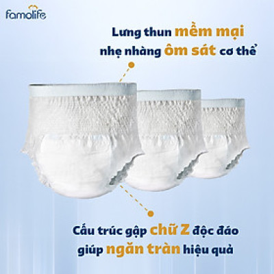 Tã quần người già FAMOLIFE Cao Cấp mềm mại, thấm hút, chuẩn chất lượng Châu Âu