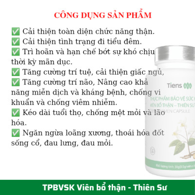 TPBVSK Viên Bổ thận - Thiên Sư