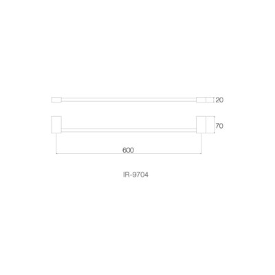 Thanh treo khăn 60cm - IR-9704 - INOX SUS 304 ( Sản xuất tại ThaiLand )