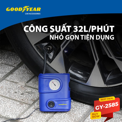 Máy Bơm Lốp Xe GOODYEAR GY-2585 Mini Tiện Dụng - Nhập Khẩu Chính Hãng