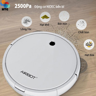 Robot hút bụi airbot OUSI-A500 Sở Hữu 3 In 1, Hút Quét Và Lau Sạch Sâu, Lập Kế Hoạch Hoạt Động Kết Nối Ứng Dụng Qua Điện Thoại, Hàng Chính Hãng