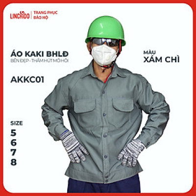 Áo kaki Bảo Hộ Lao Động Chất Liệu Thấm Hút Mồ Hôi Thoáng Mát Bền Đẹp - Mã AKKC01