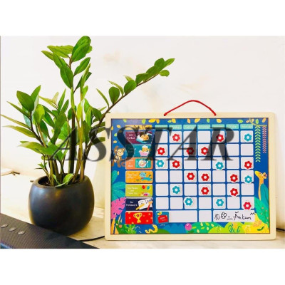 Đồ Chơi Trẻ Em, Bảng Khen Thưởng Kỷ Luật Cho Bé, Đồ Chơi Gỗ Bảng Sticker Có Nam Châm Giúp Bé Rèn Luyện Thói Quen Tốt