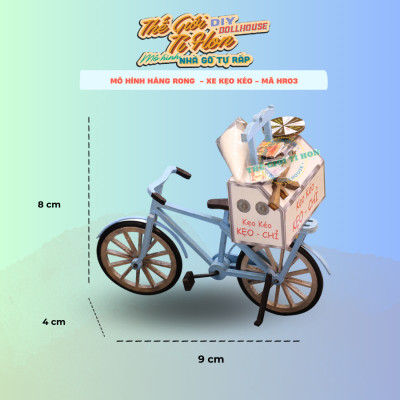 Mô Hình Tự Lắp Ráp DIY Xe Hàng Rong Sài Gòn - Thế Giới Tí Hon - Xe Kẹo Kéo - HR03