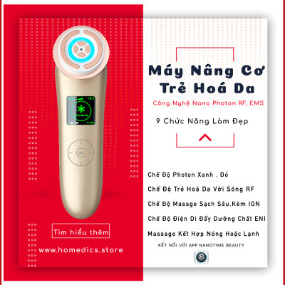 Máy nâng cơ, đẩy dưỡng chất trẻ hoá da thông minh, Nanotime BEAUTY F81E cao cấp nhất hàng chính hãng Bảo Hành 2 Năm 