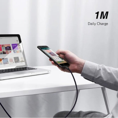 Ugreen UG50566US279TK 0.5M 5A Cáp dữ liệu USB Type-C sang USB 2.0 màu đen - HÀNG CHÍNH HÃNG