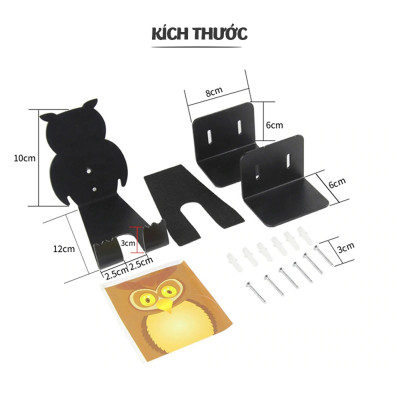 Giá Đỡ Ngang Treo Xe Đạp OWL-01 Ghép Nằm Ngang Lên Vách Tường Hình Cú Mèo Chịu Tải 20 kg Thép Hợp Kim Tiết Kiệm Không Gian Mai Lee