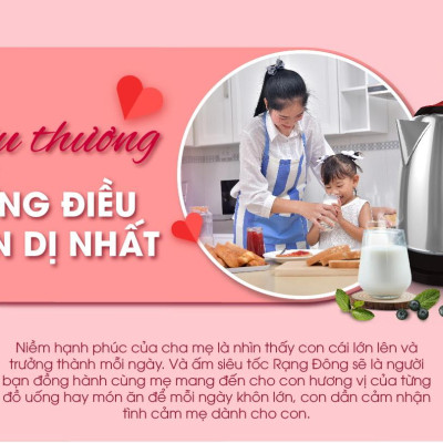 Ấm điện siêu tốc INOX 304 RẠNG ĐÔNG 1.8L RD-AST18ST2- Hàng chính hãng