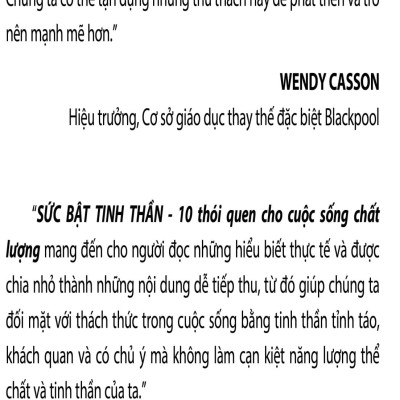 Sức Bật Tinh Thần - 10 Thói Quen Cho Cuộc Sống Chất Lượng