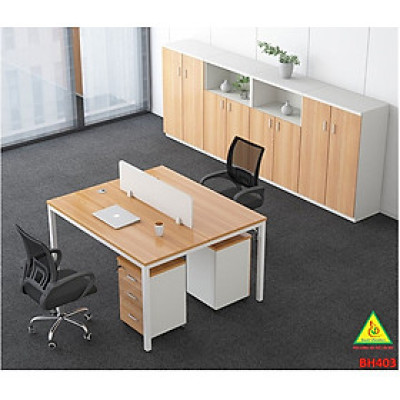 Bàn họp, bàn làm việc nhóm gỗ MDF ( có tủ ) BH403 - NỘI THẤT LẮP RÁP VIENDONGADV