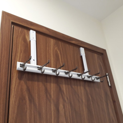 Móc treo quần áo sau cửa không cần khoan Wellex MH607(DR25) hạ 25cm